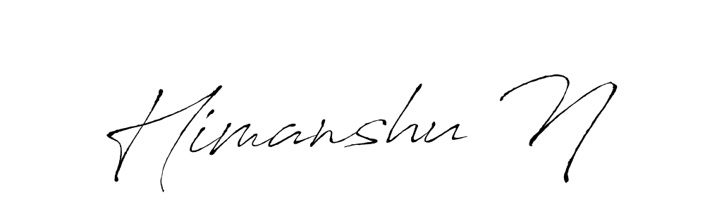 Make a beautiful signature design for name Himanshu N. With this signature (Antro_Vectra) style, you can create a handwritten signature for free. Himanshu N signature style 6 images and pictures png