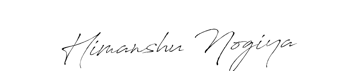 How to make Himanshu Nogiya name signature. Use Antro_Vectra style for creating short signs online. This is the latest handwritten sign. Himanshu Nogiya signature style 6 images and pictures png