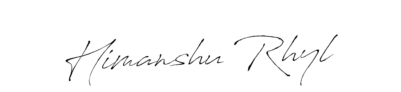 Also You can easily find your signature by using the search form. We will create Himanshu Rhyl name handwritten signature images for you free of cost using Antro_Vectra sign style. Himanshu Rhyl signature style 6 images and pictures png