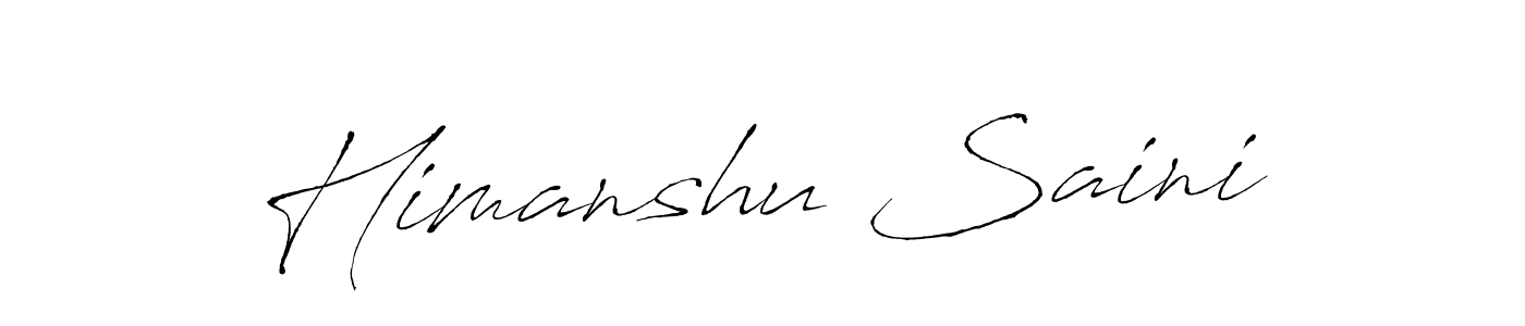 How to make Himanshu Saini name signature. Use Antro_Vectra style for creating short signs online. This is the latest handwritten sign. Himanshu Saini signature style 6 images and pictures png