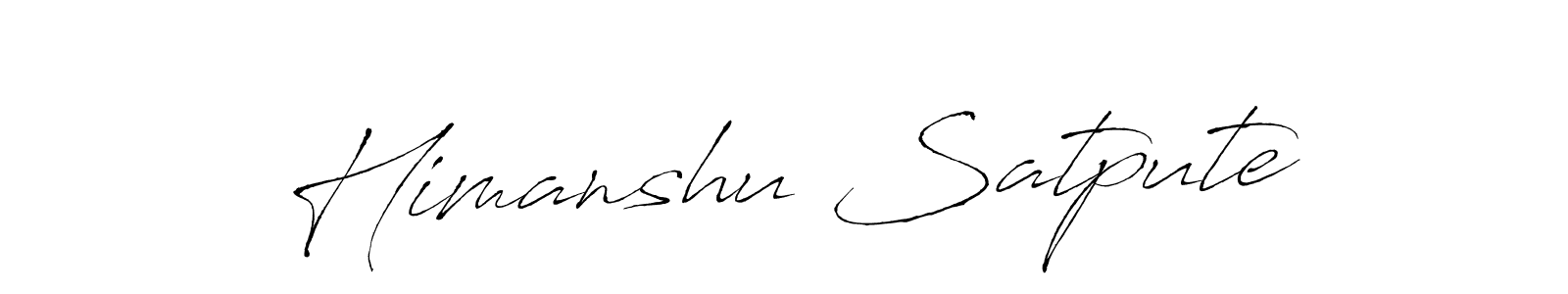 How to make Himanshu Satpute name signature. Use Antro_Vectra style for creating short signs online. This is the latest handwritten sign. Himanshu Satpute signature style 6 images and pictures png
