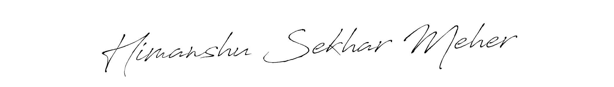 Antro_Vectra is a professional signature style that is perfect for those who want to add a touch of class to their signature. It is also a great choice for those who want to make their signature more unique. Get Himanshu Sekhar Meher name to fancy signature for free. Himanshu Sekhar Meher signature style 6 images and pictures png