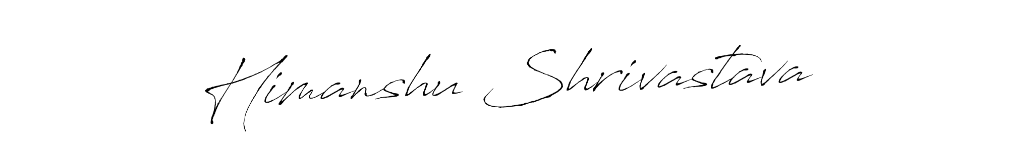 How to make Himanshu Shrivastava name signature. Use Antro_Vectra style for creating short signs online. This is the latest handwritten sign. Himanshu Shrivastava signature style 6 images and pictures png