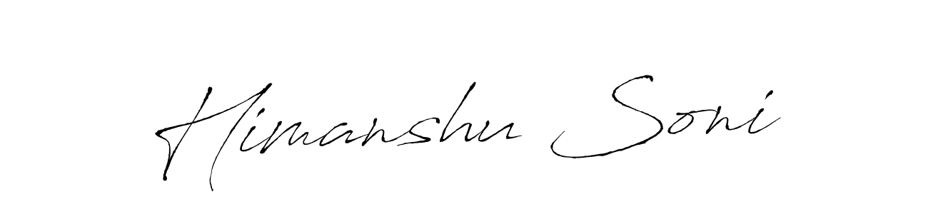 The best way (Antro_Vectra) to make a short signature is to pick only two or three words in your name. The name Himanshu Soni include a total of six letters. For converting this name. Himanshu Soni signature style 6 images and pictures png