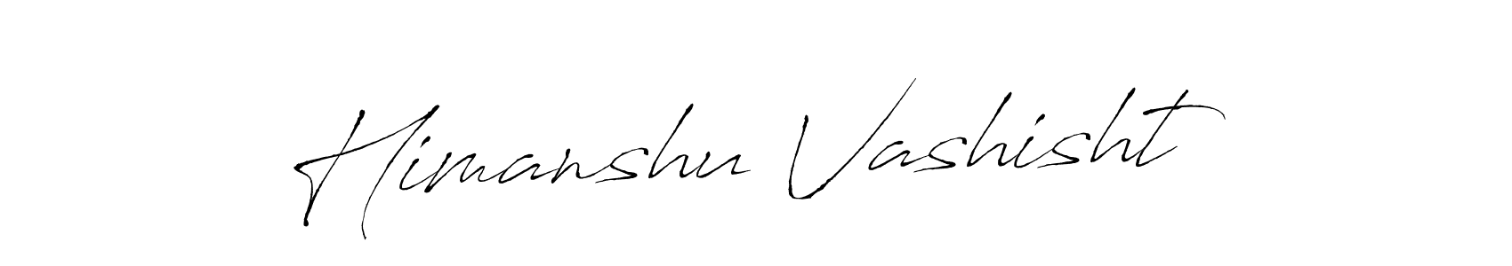 How to make Himanshu Vashisht name signature. Use Antro_Vectra style for creating short signs online. This is the latest handwritten sign. Himanshu Vashisht signature style 6 images and pictures png