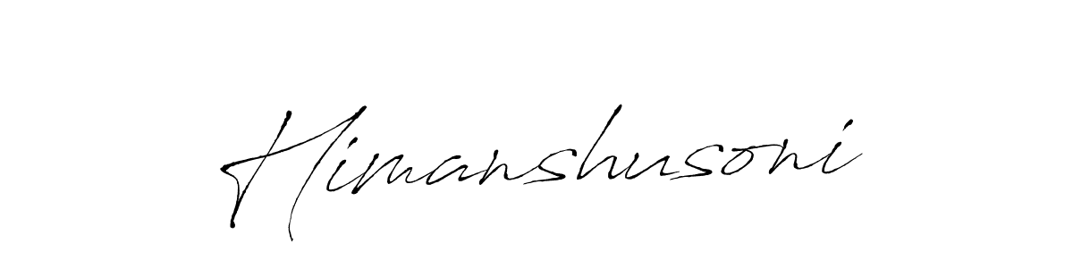 Use a signature maker to create a handwritten signature online. With this signature software, you can design (Antro_Vectra) your own signature for name Himanshusoni. Himanshusoni signature style 6 images and pictures png