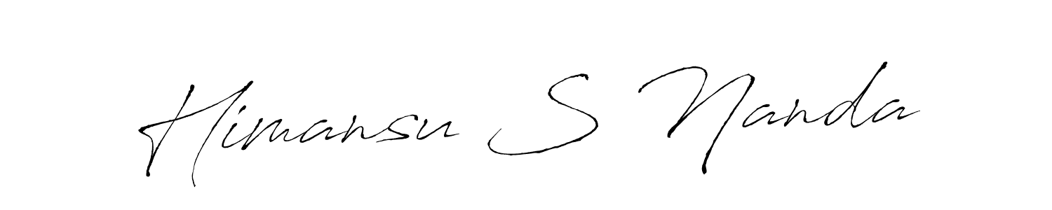 How to make Himansu S Nanda name signature. Use Antro_Vectra style for creating short signs online. This is the latest handwritten sign. Himansu S Nanda signature style 6 images and pictures png