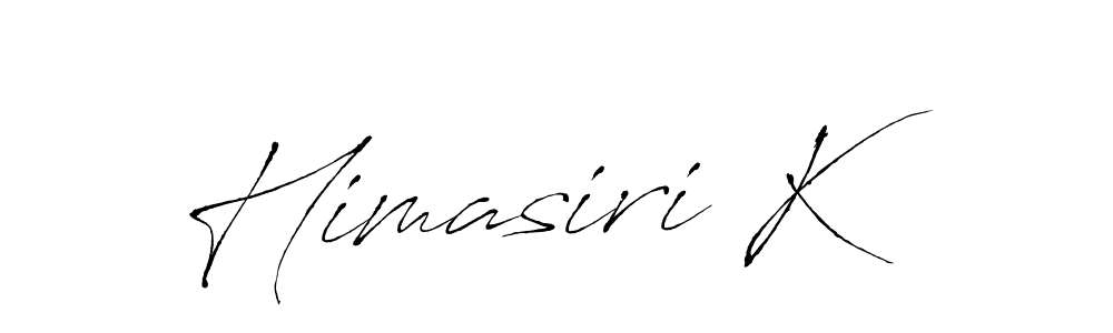 Design your own signature with our free online signature maker. With this signature software, you can create a handwritten (Antro_Vectra) signature for name Himasiri K. Himasiri K signature style 6 images and pictures png
