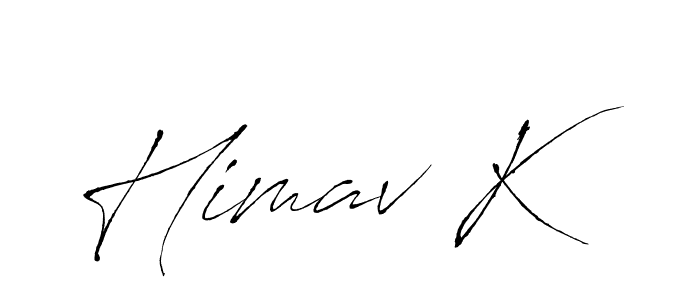 Similarly Antro_Vectra is the best handwritten signature design. Signature creator online .You can use it as an online autograph creator for name Himav K. Himav K signature style 6 images and pictures png