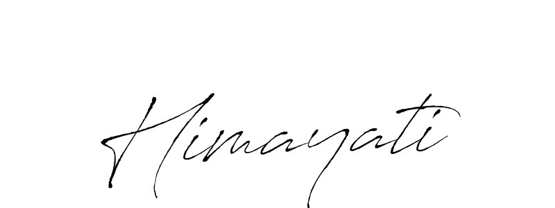 Design your own signature with our free online signature maker. With this signature software, you can create a handwritten (Antro_Vectra) signature for name Himayati. Himayati signature style 6 images and pictures png