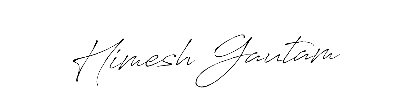 How to make Himesh Gautam name signature. Use Antro_Vectra style for creating short signs online. This is the latest handwritten sign. Himesh Gautam signature style 6 images and pictures png