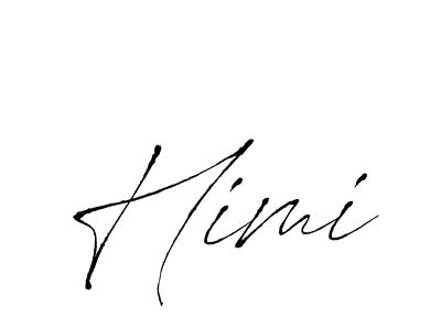 Himi stylish signature style. Best Handwritten Sign (Antro_Vectra) for my name. Handwritten Signature Collection Ideas for my name Himi. Himi signature style 6 images and pictures png