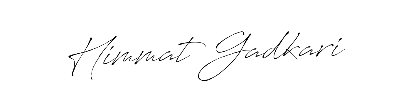 How to make Himmat Gadkari name signature. Use Antro_Vectra style for creating short signs online. This is the latest handwritten sign. Himmat Gadkari signature style 6 images and pictures png