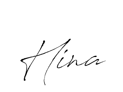 Design your own signature with our free online signature maker. With this signature software, you can create a handwritten (Antro_Vectra) signature for name Hina. Hina signature style 6 images and pictures png