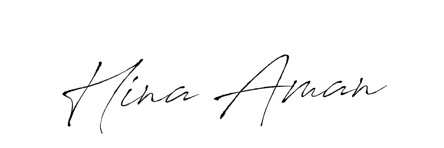 Make a beautiful signature design for name Hina Aman. With this signature (Antro_Vectra) style, you can create a handwritten signature for free. Hina Aman signature style 6 images and pictures png