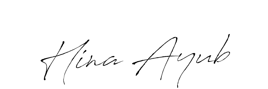 How to make Hina Ayub name signature. Use Antro_Vectra style for creating short signs online. This is the latest handwritten sign. Hina Ayub signature style 6 images and pictures png