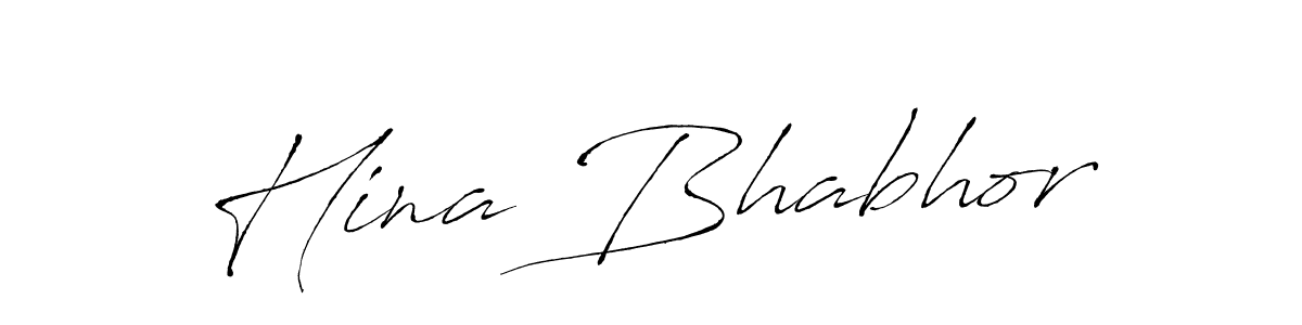 Antro_Vectra is a professional signature style that is perfect for those who want to add a touch of class to their signature. It is also a great choice for those who want to make their signature more unique. Get Hina Bhabhor name to fancy signature for free. Hina Bhabhor signature style 6 images and pictures png