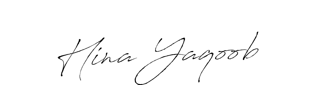 Create a beautiful signature design for name Hina Yaqoob. With this signature (Antro_Vectra) fonts, you can make a handwritten signature for free. Hina Yaqoob signature style 6 images and pictures png