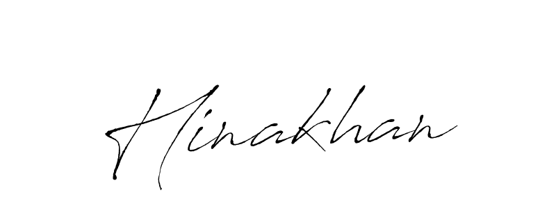 Make a beautiful signature design for name Hinakhan. With this signature (Antro_Vectra) style, you can create a handwritten signature for free. Hinakhan signature style 6 images and pictures png