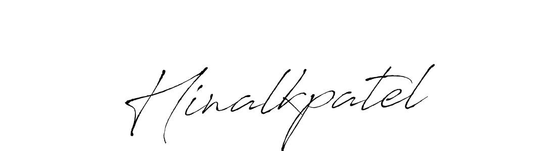 Create a beautiful signature design for name Hinalkpatel. With this signature (Antro_Vectra) fonts, you can make a handwritten signature for free. Hinalkpatel signature style 6 images and pictures png