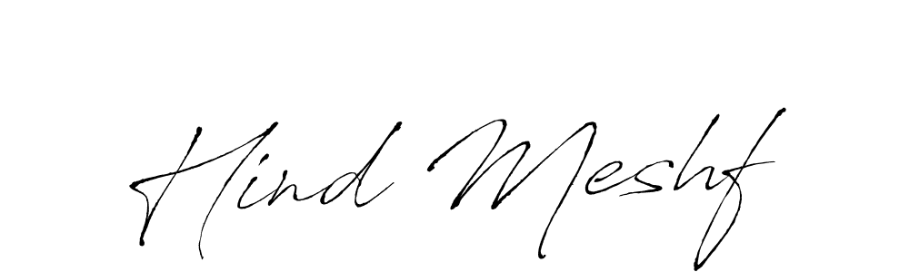 Design your own signature with our free online signature maker. With this signature software, you can create a handwritten (Antro_Vectra) signature for name Hind Meshf. Hind Meshf signature style 6 images and pictures png