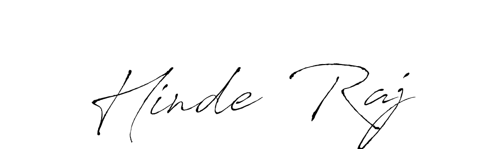 Make a beautiful signature design for name Hinde  Raj. With this signature (Antro_Vectra) style, you can create a handwritten signature for free. Hinde  Raj signature style 6 images and pictures png