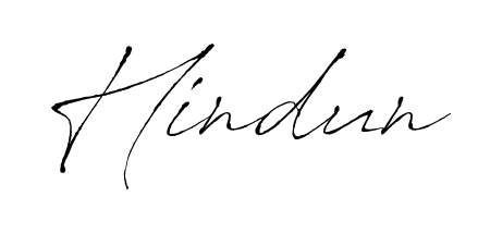 Elevate your brand with a stunning Hindun eSignature. The Antro_Vectra style provides a balanced, flowing aesthetic for everyday signing. Hindun signature style 6 images and pictures png