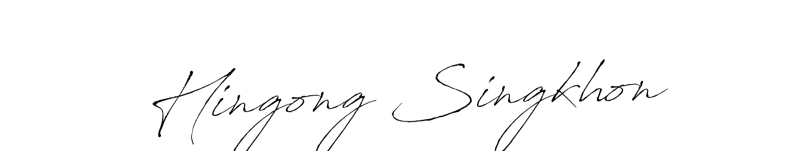 How to make Hingong Singkhon name signature. Use Antro_Vectra style for creating short signs online. This is the latest handwritten sign. Hingong Singkhon signature style 6 images and pictures png