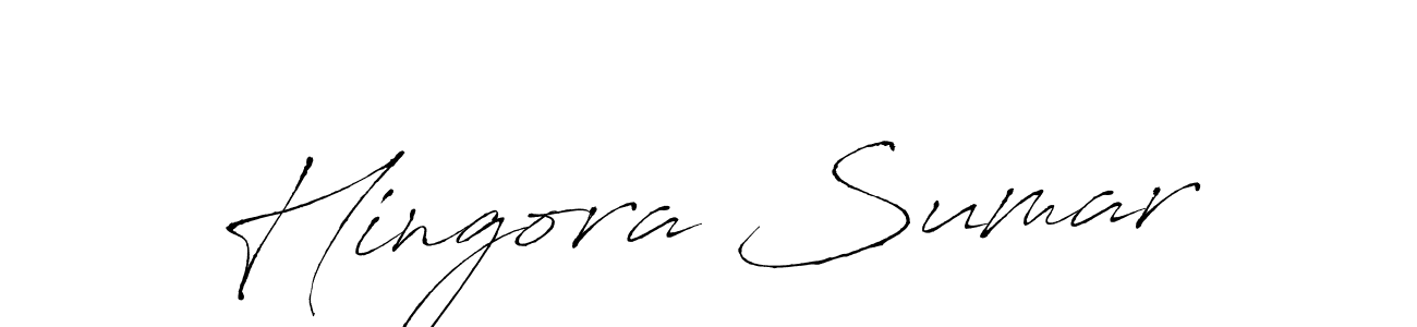 How to make Hingora Sumar name signature. Use Antro_Vectra style for creating short signs online. This is the latest handwritten sign. Hingora Sumar signature style 6 images and pictures png