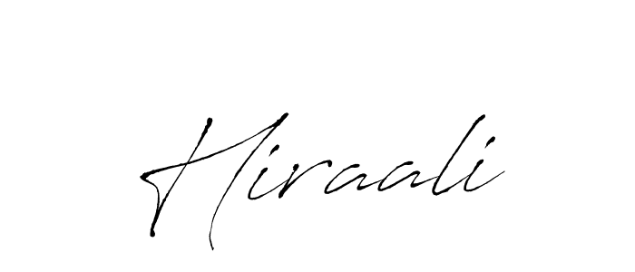 Create a beautiful signature design for name Hiraali. With this signature (Antro_Vectra) fonts, you can make a handwritten signature for free. Hiraali signature style 6 images and pictures png