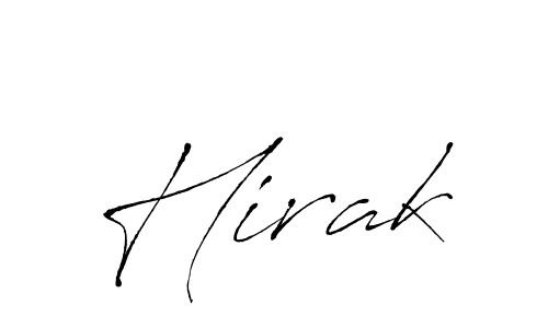 Use a signature maker to create a handwritten signature online. With this signature software, you can design (Antro_Vectra) your own signature for name Hirak. Hirak signature style 6 images and pictures png