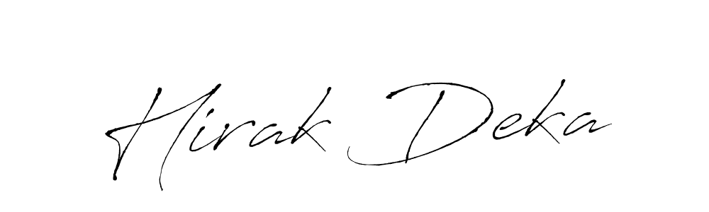 How to make Hirak Deka signature? Antro_Vectra is a professional autograph style. Create handwritten signature for Hirak Deka name. Hirak Deka signature style 6 images and pictures png