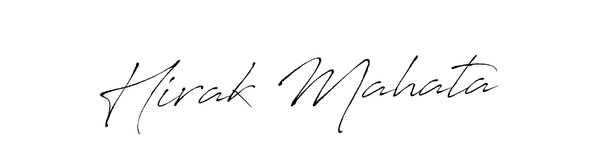 The best way (Antro_Vectra) to make a short signature is to pick only two or three words in your name. The name Hirak Mahata include a total of six letters. For converting this name. Hirak Mahata signature style 6 images and pictures png