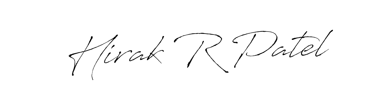 Create a beautiful signature design for name Hirak R Patel. With this signature (Antro_Vectra) fonts, you can make a handwritten signature for free. Hirak R Patel signature style 6 images and pictures png