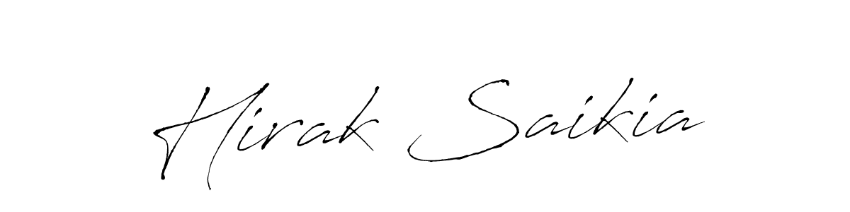 Make a beautiful signature design for name Hirak Saikia. With this signature (Antro_Vectra) style, you can create a handwritten signature for free. Hirak Saikia signature style 6 images and pictures png