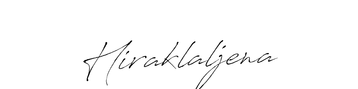 How to make Hiraklaljena name signature. Use Antro_Vectra style for creating short signs online. This is the latest handwritten sign. Hiraklaljena signature style 6 images and pictures png