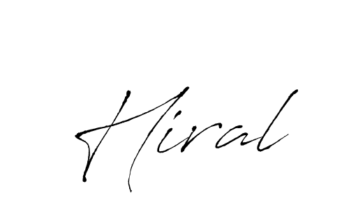 Design your own signature with our free online signature maker. With this signature software, you can create a handwritten (Antro_Vectra) signature for name Hiral. Hiral signature style 6 images and pictures png