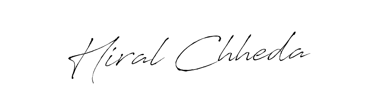 How to make Hiral Chheda name signature. Use Antro_Vectra style for creating short signs online. This is the latest handwritten sign. Hiral Chheda signature style 6 images and pictures png