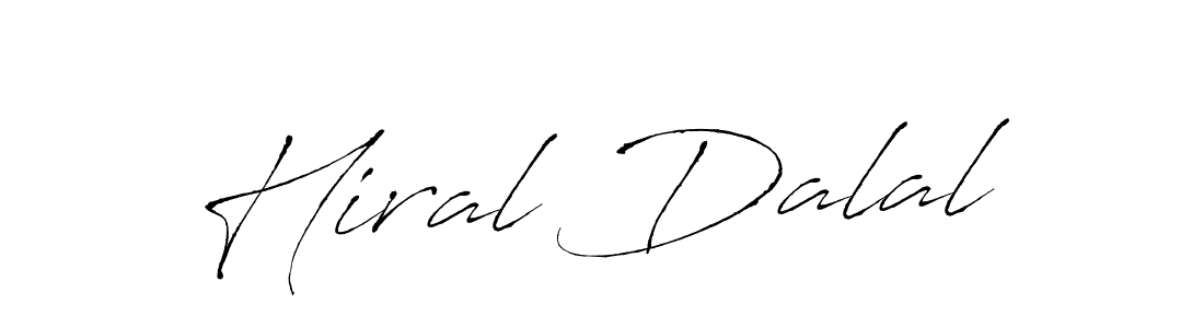 Hiral Dalal stylish signature style. Best Handwritten Sign (Antro_Vectra) for my name. Handwritten Signature Collection Ideas for my name Hiral Dalal. Hiral Dalal signature style 6 images and pictures png