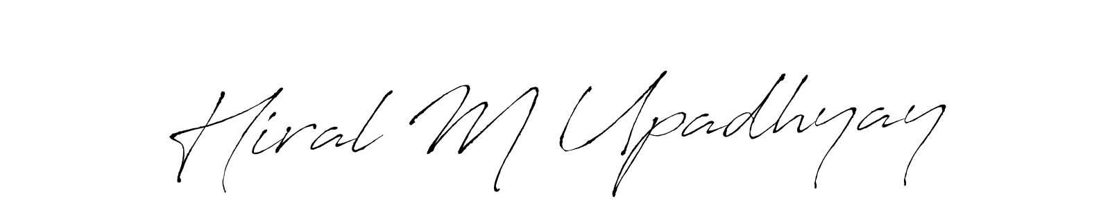 Make a short Hiral M Upadhyay signature style. Manage your documents anywhere anytime using Antro_Vectra. Create and add eSignatures, submit forms, share and send files easily. Hiral M Upadhyay signature style 6 images and pictures png