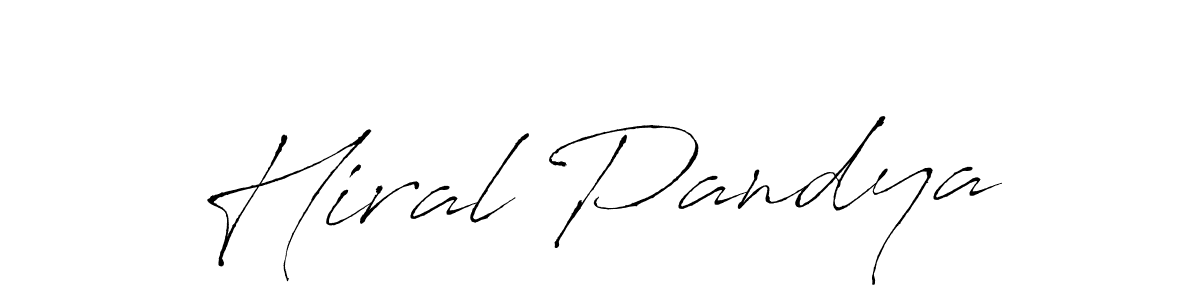 Make a beautiful signature design for name Hiral Pandya. With this signature (Antro_Vectra) style, you can create a handwritten signature for free. Hiral Pandya signature style 6 images and pictures png