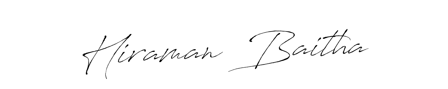 Make a beautiful signature design for name Hiraman  Baitha. With this signature (Antro_Vectra) style, you can create a handwritten signature for free. Hiraman  Baitha signature style 6 images and pictures png