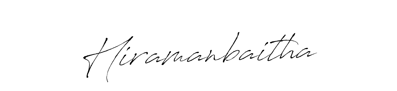 How to make Hiramanbaitha name signature. Use Antro_Vectra style for creating short signs online. This is the latest handwritten sign. Hiramanbaitha signature style 6 images and pictures png