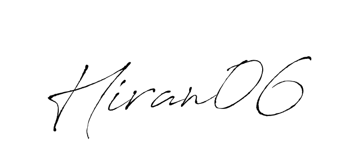 Antro_Vectra is a professional signature style that is perfect for those who want to add a touch of class to their signature. It is also a great choice for those who want to make their signature more unique. Get Hiran06 name to fancy signature for free. Hiran06 signature style 6 images and pictures png