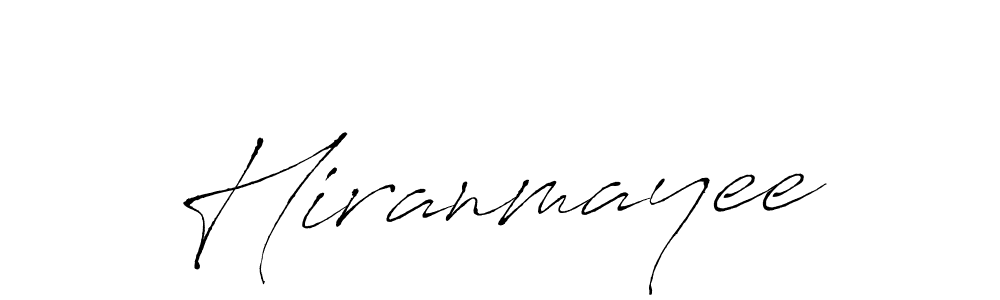 Similarly Antro_Vectra is the best handwritten signature design. Signature creator online .You can use it as an online autograph creator for name Hiranmayee. Hiranmayee signature style 6 images and pictures png