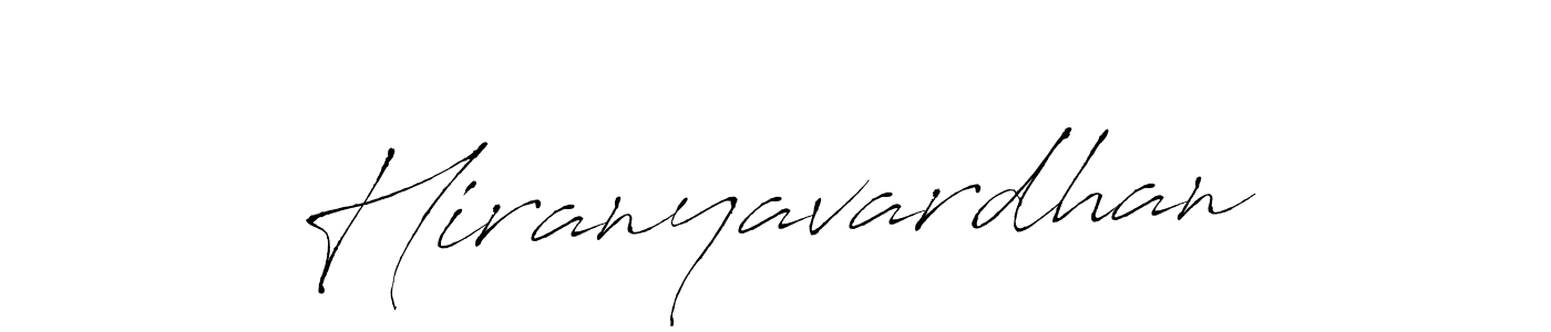 Design your own signature with our free online signature maker. With this signature software, you can create a handwritten (Antro_Vectra) signature for name Hiranyavardhan. Hiranyavardhan signature style 6 images and pictures png