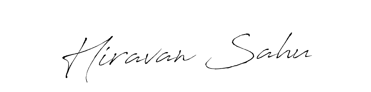 Create a beautiful signature design for name Hiravan Sahu. With this signature (Antro_Vectra) fonts, you can make a handwritten signature for free. Hiravan Sahu signature style 6 images and pictures png