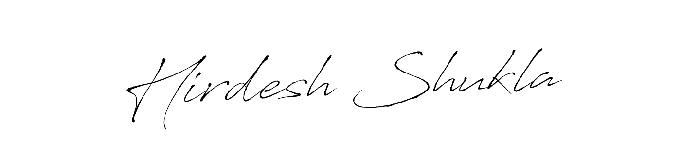 Create a beautiful signature design for name Hirdesh Shukla. With this signature (Antro_Vectra) fonts, you can make a handwritten signature for free. Hirdesh Shukla signature style 6 images and pictures png