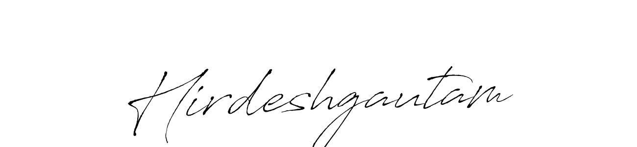 Also we have Hirdeshgautam name is the best signature style. Create professional handwritten signature collection using Antro_Vectra autograph style. Hirdeshgautam signature style 6 images and pictures png