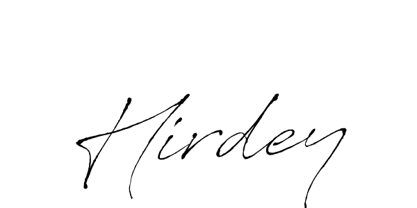 The best way (Antro_Vectra) to make a short signature is to pick only two or three words in your name. The name Hirdey include a total of six letters. For converting this name. Hirdey signature style 6 images and pictures png